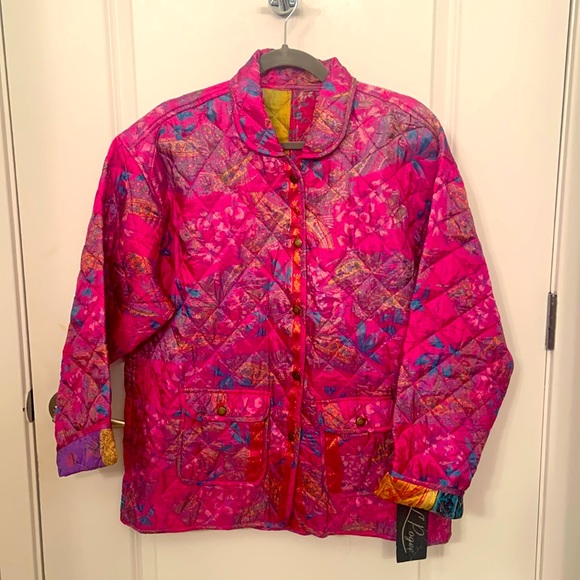 L’Pogee Quilted Reversible Parchwork Jacket - Picture 2 of 13